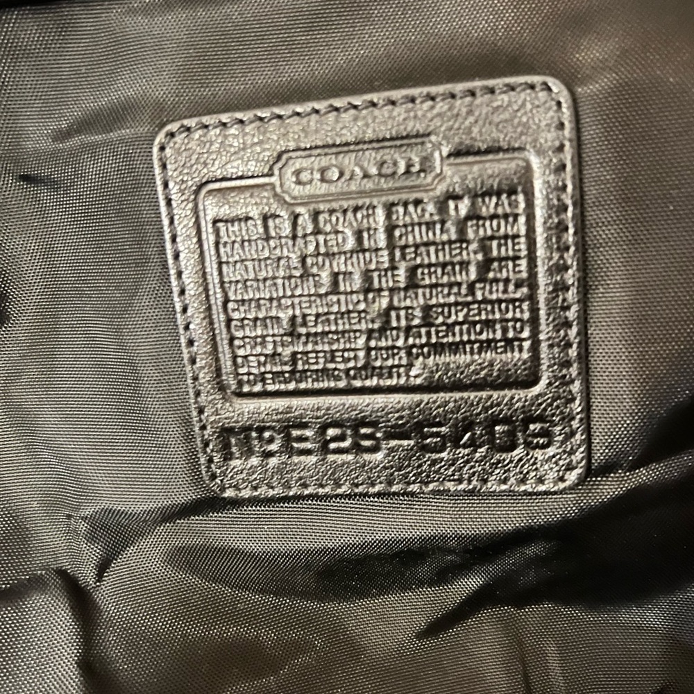 Coach Duffel Bag #5409, Black Leather, Vintage 2000’s, Gym or Travel, Expandable - Picture 7 of 12
